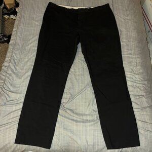 H&M Slim Fit Dress Pants Formal Black Flat Front Streight Leg - 38x30
